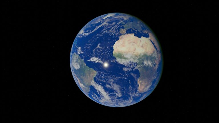 stunning view of earth from space